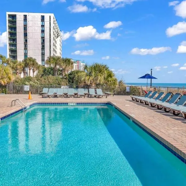 Ocean View 1BR King Suite wBalcony on the Beach，位于默特尔比奇的酒店