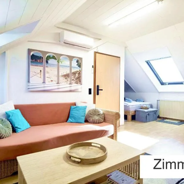 Privat Zimmer in Apartment in Egelsbach, Klimaanlage, Self Check In über Türschlüsselcode, Sauna optional，位于埃格尔斯巴赫的酒店