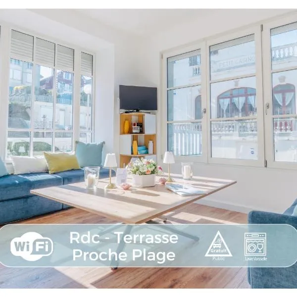 04- La Potinière- Proche Plage - RDC avec Terrasse- Parking gratuit，位于欧村的酒店