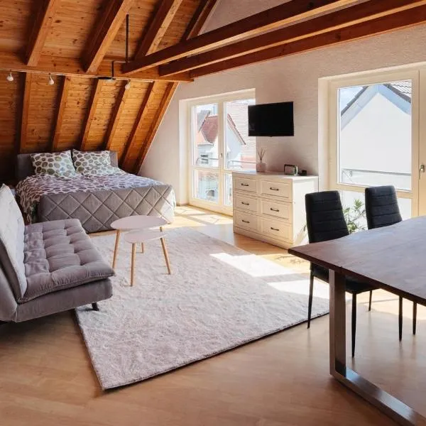 Stilvolle Ferienwohnung nahe A5 & Europa-Park Rust & Klimaanlage,位于坦英根的酒店