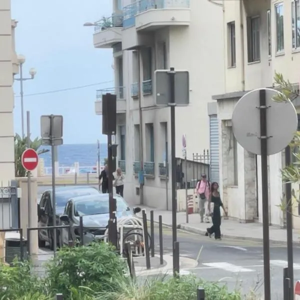 Appartement de deux pièces à 40 mètres de la plage et à un arrêt de tramway du centre-ville,位于尼斯的酒店