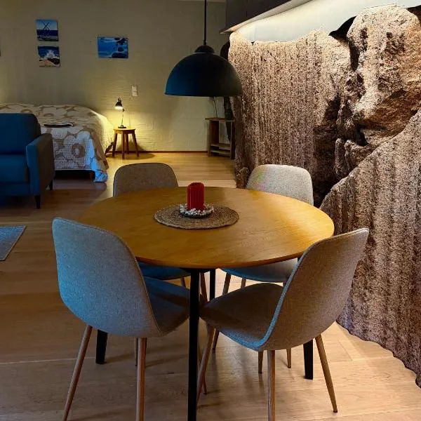 Granit, loft-asunto kallion syleilyssä, ilmainen parkki ja sauna，位于波尔沃的酒店