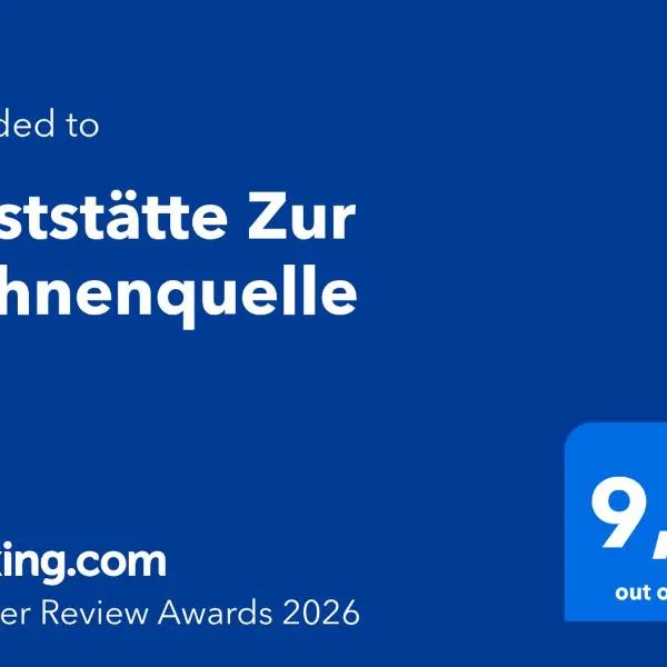 Gaststätte Zur Hahnenquelle，位于基希洪德姆的酒店