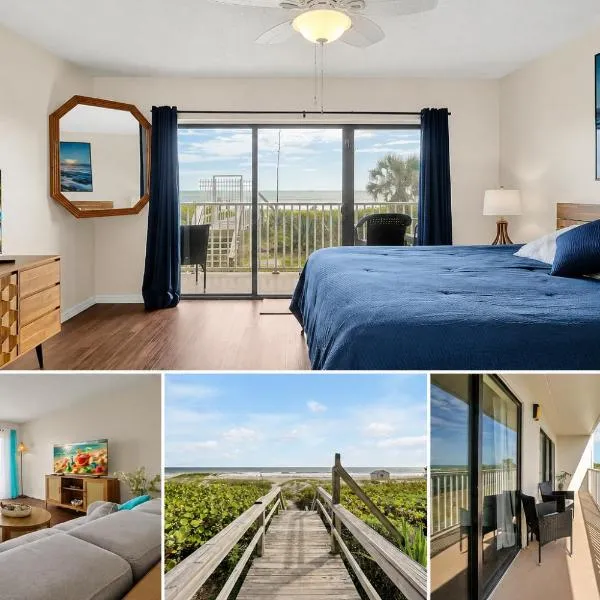 Stunning Beachfront Apartment Near Cocoa Beach Pier，位于可可比奇的酒店