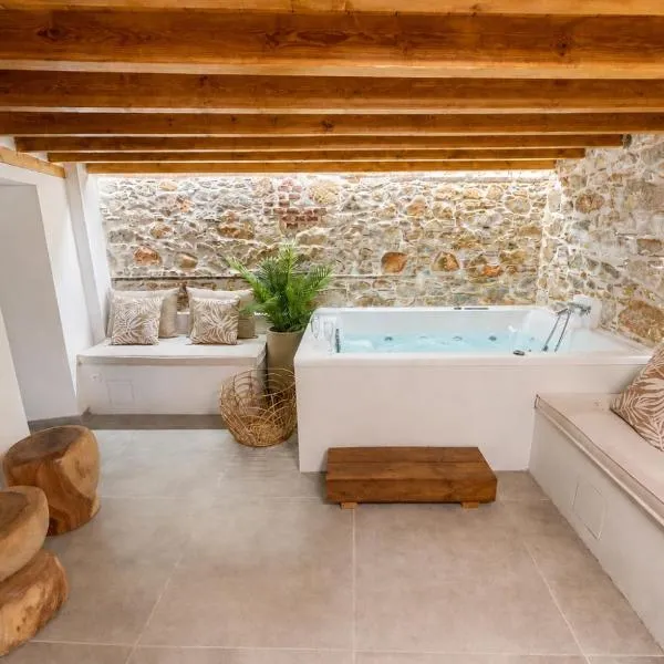 Casa Di Nonno-Jacuzzi Mountain View Stay in Lesvos，位于Agiásos的酒店