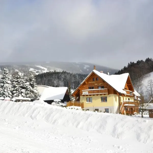 滑雪缆车公寓，位于捷克布杰约维采的酒店