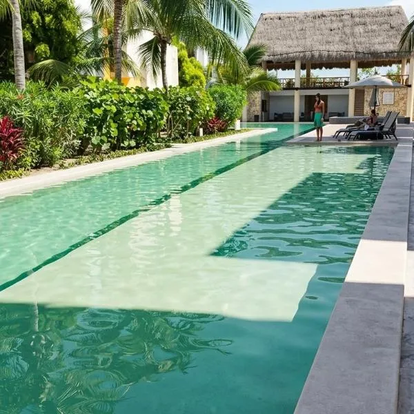 Telchac 3 bedrooms, pool and beach，位于德尔奇亚港的酒店
