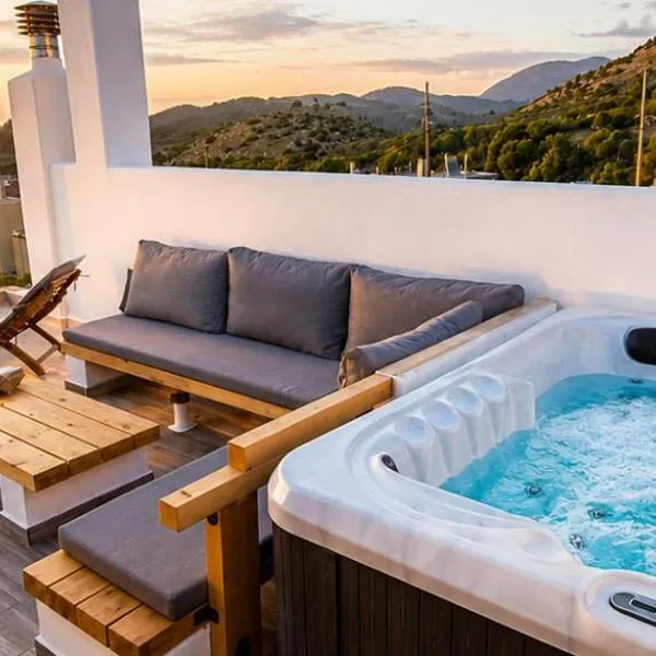 Rustic House Smaro Embonas - Jacuzzi Experience，位于Émbonas的酒店