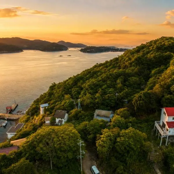 Designer Island Villa with Panoramic Sea Views，位于Bizen的酒店