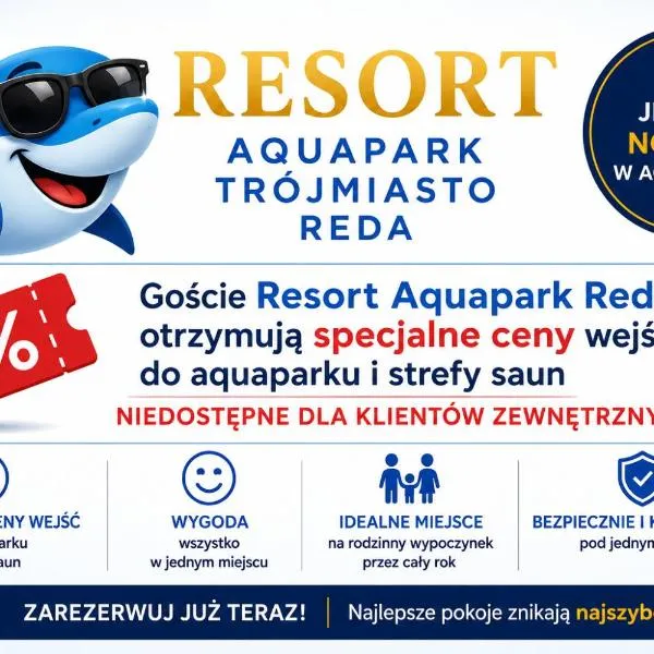 Aquapark Reda Resort - jedyne noclegi w Aquaparku Reda，位于雷达的酒店