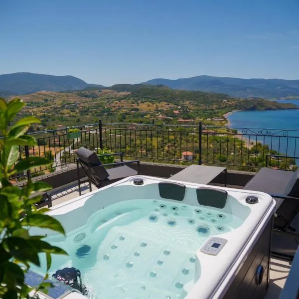 Villa ARMONIA Molyvos，位于米西姆纳的酒店