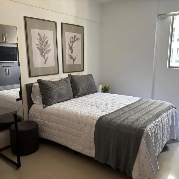 Flat Costa Nova VIP - em Ponta Verde - Apartamento 202 - 1 Quarto - Proximo a Praia，位于马塞约的酒店