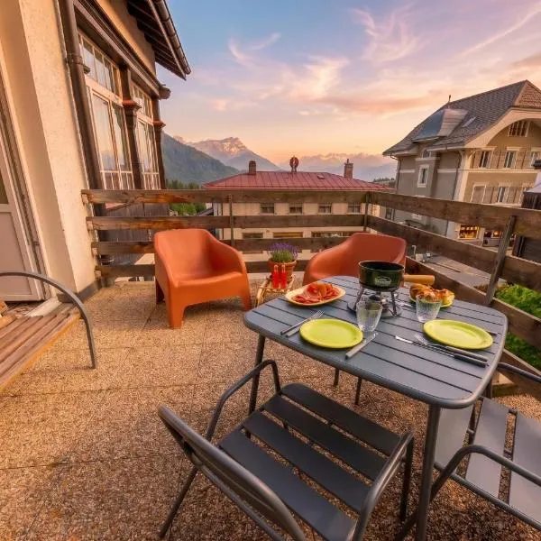 Cosy et calme au coeur de leysin，位于莱森的酒店