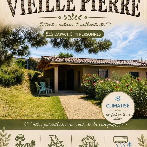 Le gîte de la vieille pierre 'climatisé'，位于阿雷克斯的酒店