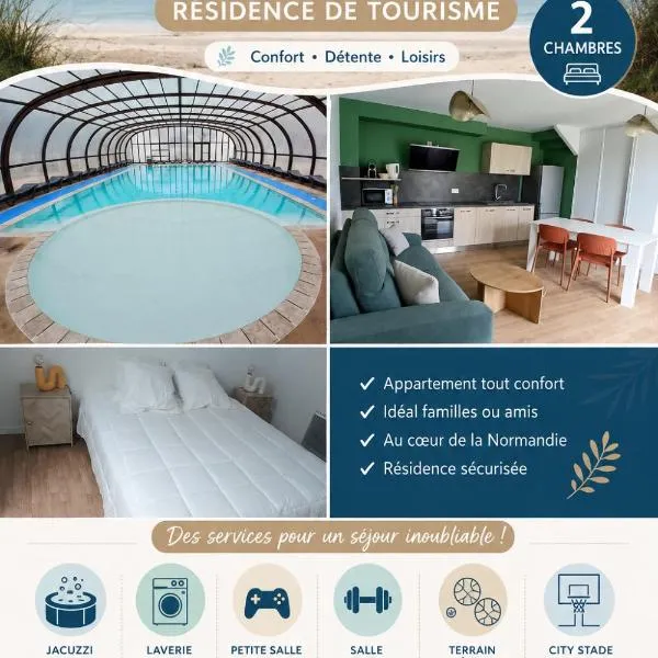 Maison de Vacances, Piscine et jardin - Plage à 5 min en voiture，位于奥贝尔维尔的酒店