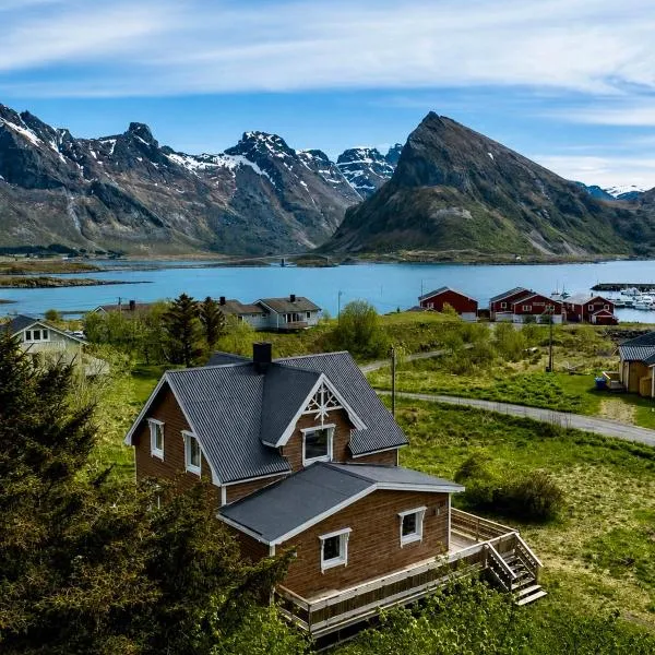 The Chess House Lofoten - Luxury Arctic Villa in Fredvang，位于Fredvang的酒店