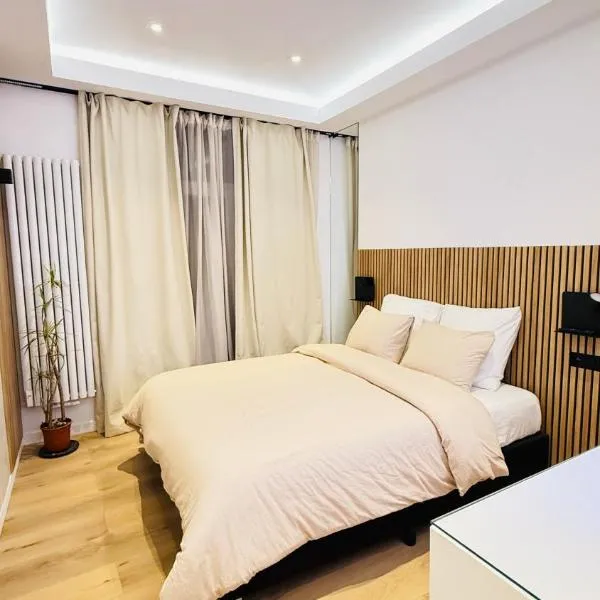 Designer studio with private garden Peaceful haven,位于布鲁塞尔的酒店