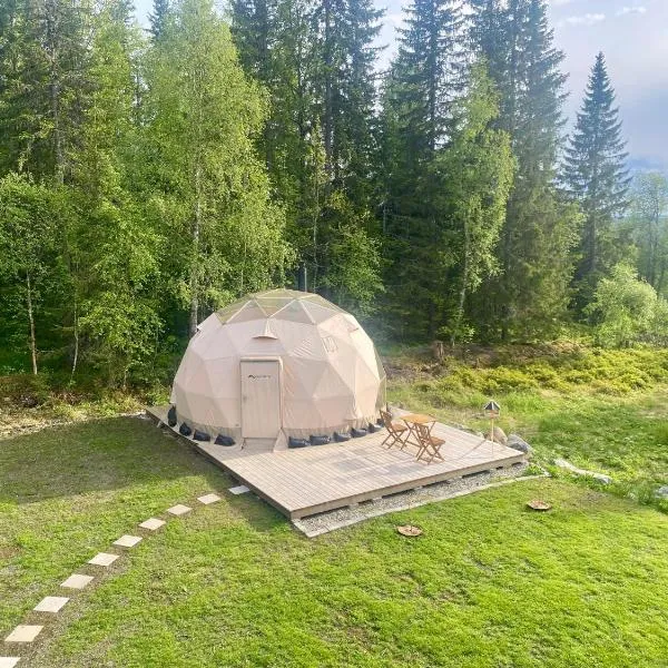 Dome Glamping with shared bathroom，位于利勒哈默尔的酒店