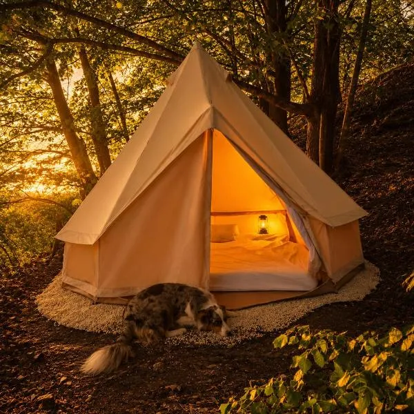 Tipi Nature a l'Ombre des Tilleuls à Vialas en Cévennes - Animaux ferme，位于Vialas的酒店