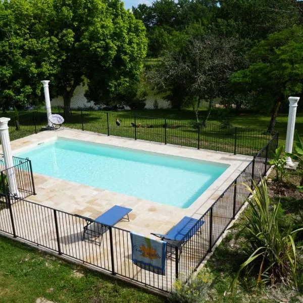 LE GRAND CASTILLON - Gîte avec piscine, pêche avec 2 étangs privés, foret et Jacuzzi en option，位于Castelnau-dʼAuzan的酒店