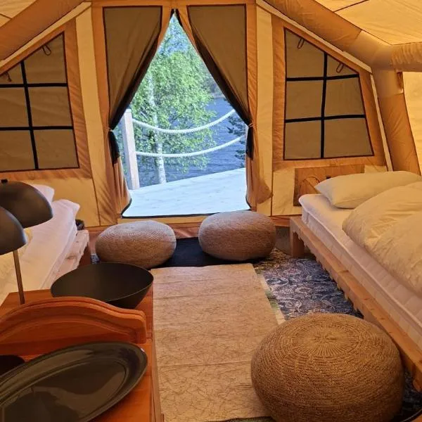 Glamping tält/tent - Glampingzelt -Lodge - Sjöutsikt，位于Blattnicksele的酒店