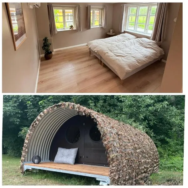 Krummeled Rooms & Shelter by the forest，位于海斯勒的酒店
