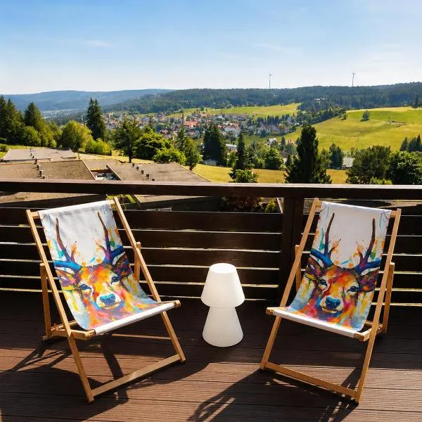 FreiRaum Panorama-Appartement in Top-Lage mit Pool & Sauna, Tennis，位于绍纳赫的酒店