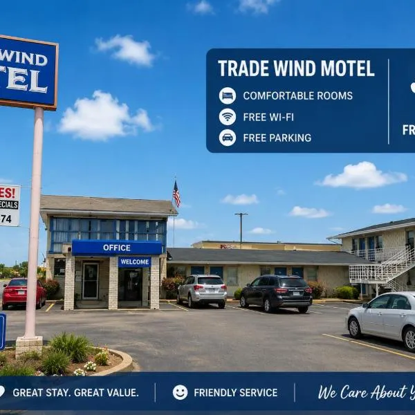 Trade Wind Motel Jacksonville TX US 69,位于Jacksonville的酒店