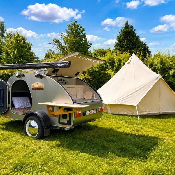 Glamping Privé 2 tentes pour vous sur le mont à Tilff，位于Esneux的酒店