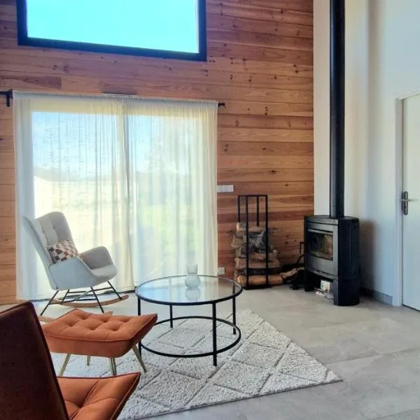 Pinéa Lodge - Chalet Authentique en Pin des Landes,位于Saint-Yaguen的酒店