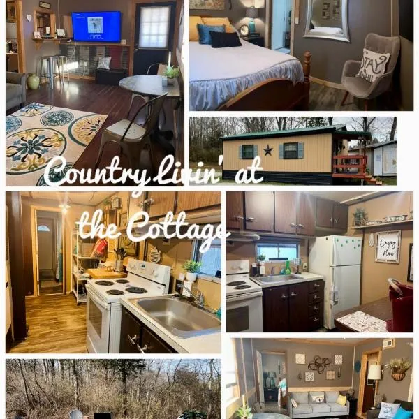 Country Cottage Love Nest Lake Cumberland KING BED，位于Burnside的酒店