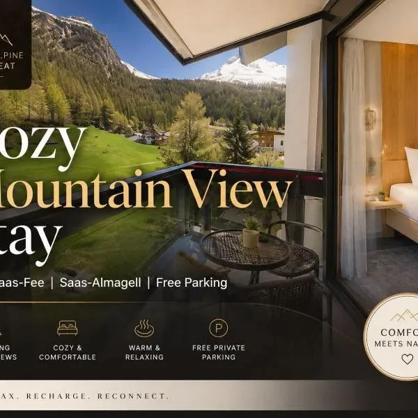 Cozy single suite with mountain view，位于萨斯阿尔马格尔的酒店