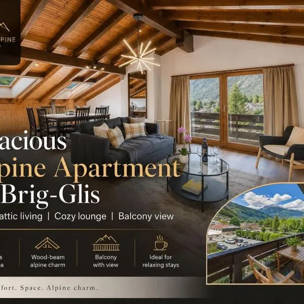 Spacious apartment in Brig-Glis，位于Gamsen的酒店