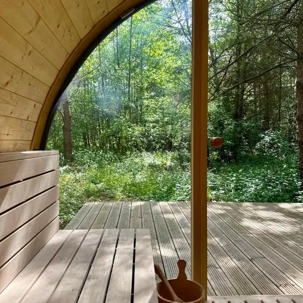 Leśna Sauna Wilcze Wzgórze，位于Kleszczewo的酒店