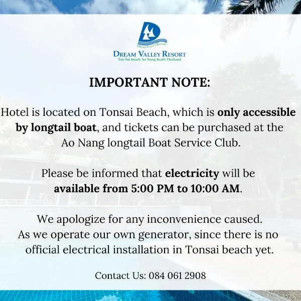 Dream Valley Resort, Tonsai Beach，位于通塞海滩的酒店