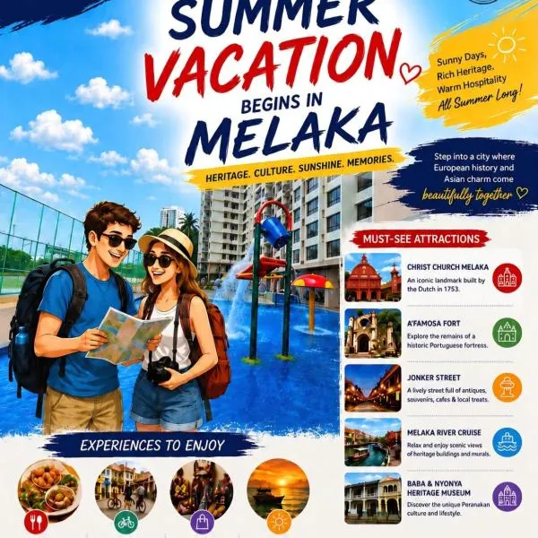 Bali Residence Waterpark Executive Suites Melaka By GGM，位于马六甲的酒店