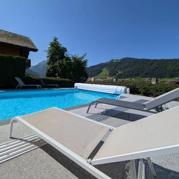 Résidence Julianna , trajets remontées mécaniques , livraison viennoiseries, piscine couverte，位于莫尔济讷的酒店