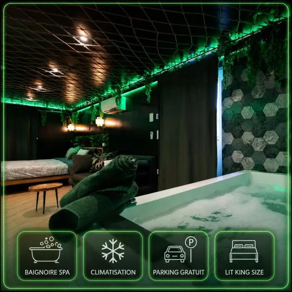 L'Oasis Tropicale, Jacuzzi, Love Room，位于罗珀南的酒店