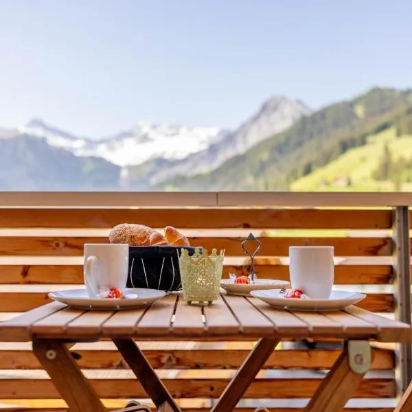 Chuenislodge3 neu&stilvoll, 2Balkone, echtes Bijou mit top-Aussicht，位于阿德尔博登的酒店