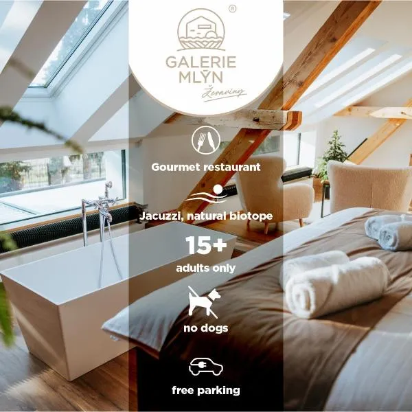 Boutique hotel Galerie mlýn Žeraviny - Adults Only，位于Žeraviny的酒店
