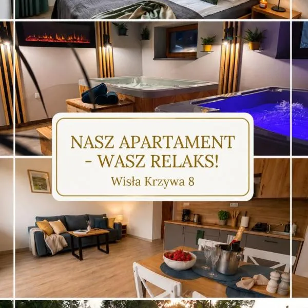 Apartamenty Wisła Krzywa 8, wanna z hydromasażem, basen zewnętrzny，位于维斯瓦的酒店