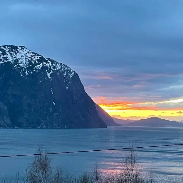 Scenic Sunsets Cozy Apt near Geiranger-Trollstigen-Ålesund,位于Dyrkorn的酒店