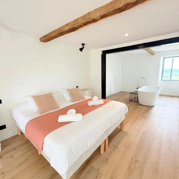 Entrée indépendante - Suite spacieuse - Bain îlot - Jardin privé & Vue Pyrénées，位于Figarol的酒店