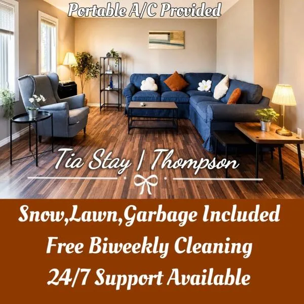 Fully Furnished, Crew-Friendly 4BR, 2 Living Areas, Free Parking, Corporate Housing,位于汤普森的酒店