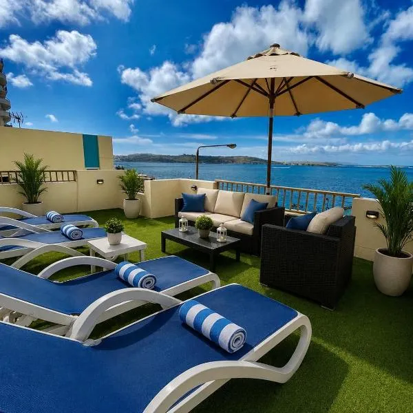 Spacious Bugibba Seafront Home 3BR Free Parking Free WiFi，位于圣保罗湾城的酒店