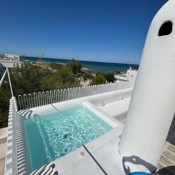 Casa Mediterranea al mare, Jacuzzi, Torre Guaceto, Ostuni,位于斯培基奥拉的酒店
