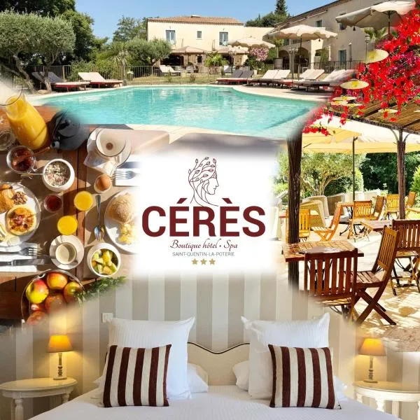 CÉRÈS - Boutique-Hôtel & Spa - Élégance en Terre d'Uzès,位于圣康坦拉波特里的酒店
