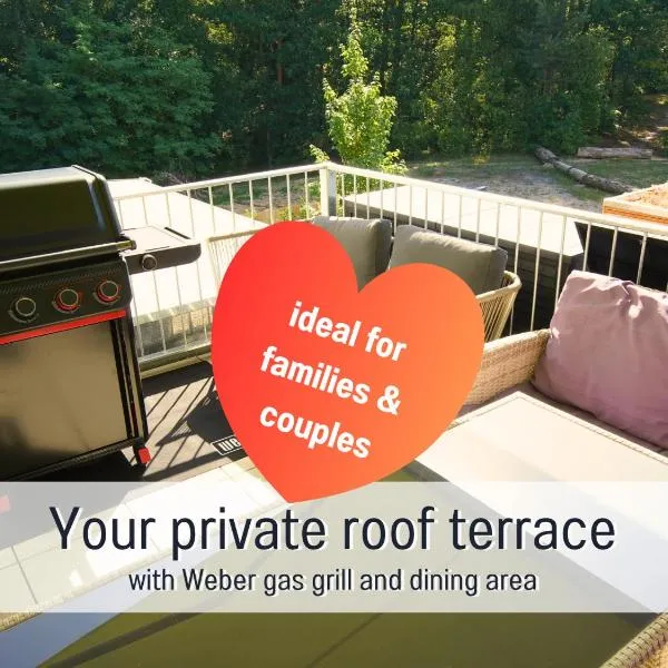 Baham-Apartment Nuernberg - including hot tub, sauna, massage chair, roof terrace, barbecue - metro 15 min, exhibition center 8 min walk，位于纽伦堡的酒店