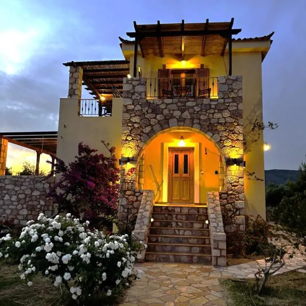 "Villa Othon-Leni" - Panoramic Sea View & Traditional Luxury，位于Paralia Demonias的酒店
