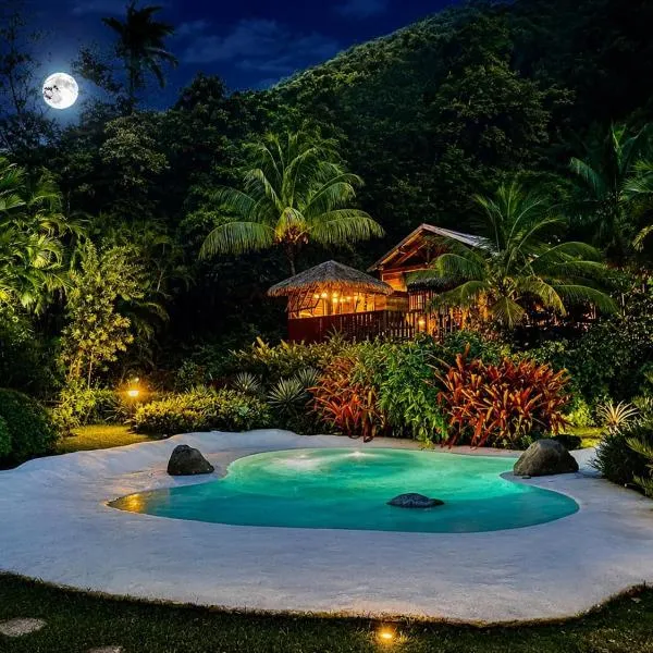 West Indies Cottage, cottages haut de gamme avec piscine, jacuzzi et vue jungle，位于黑角的酒店